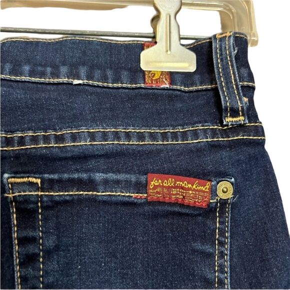 7 for all mankind dark wash skinny jeans - Picture 9 of 11